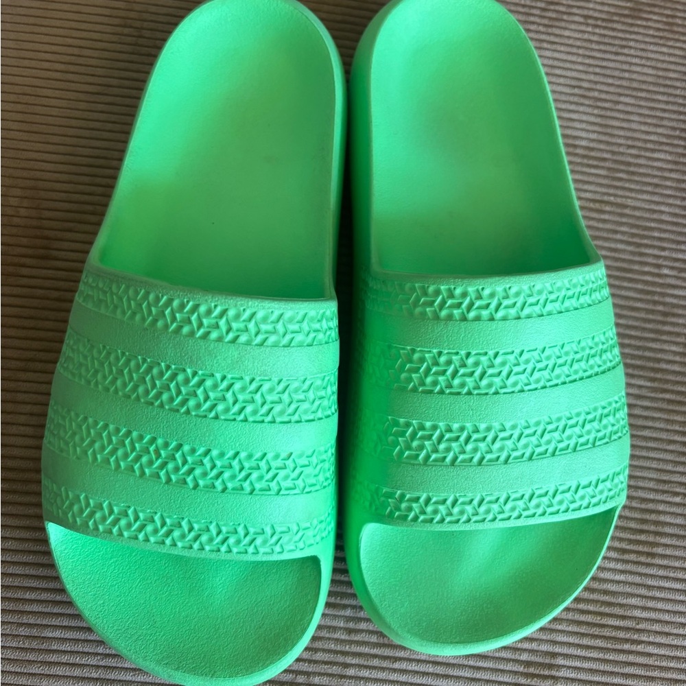 Adidas Green Slide Sandals